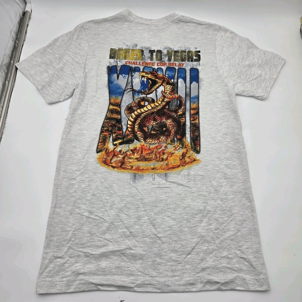 Canvas Sz S Baker To Vegas Challenge Cup Relay T Shirt Double side Graphic Print